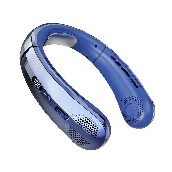 Portable Hanging Bladeless Neck Fan with LED Display