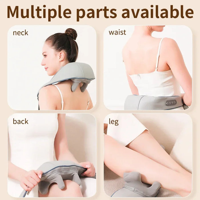 Electric Neck Massager with Heat and Vibration