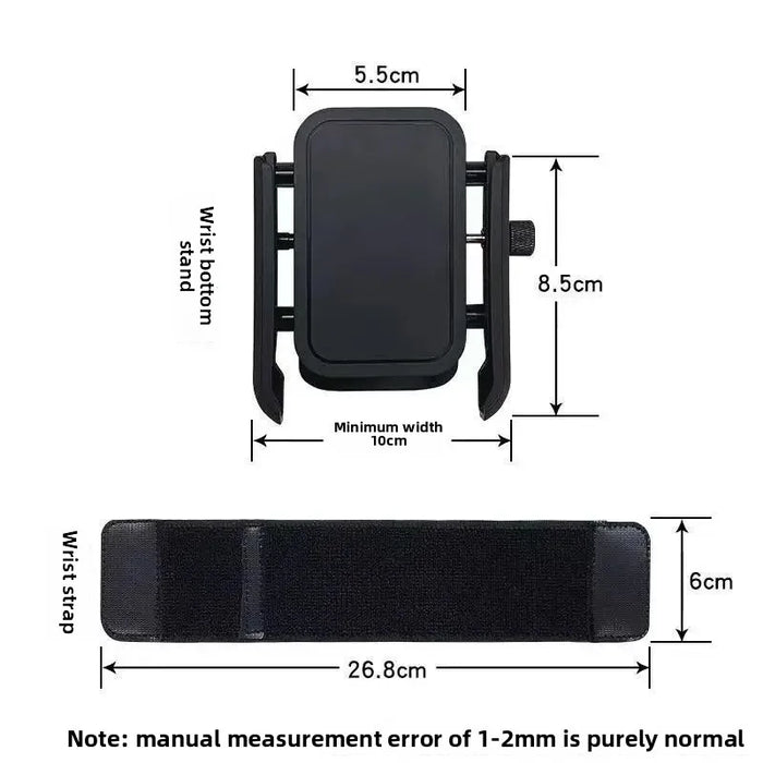 Wrist Armband Phone Holder with Adjustable Strap and 360° Rotation