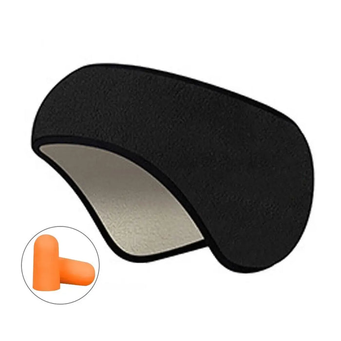 Comfortable Three-Layer Blackout Sleep Mask with Ear Muffs