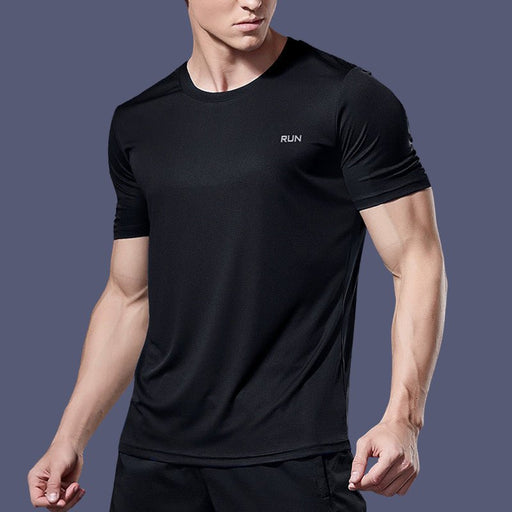 Men's "RUN" Short Sleeve T-Shirt - Flamin' Fitness