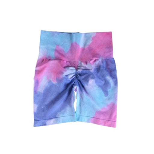 Two-Tone Tie Dye Cycling Shorts - Flamin' Fitness